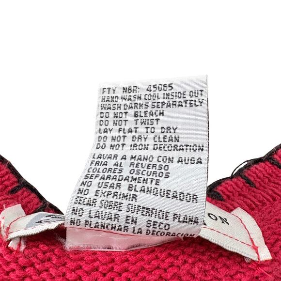 Vintage Christmas Sweater Vest Snowman Embroidery Patch Cottagecore Holiday Red - Picture 5 of 7